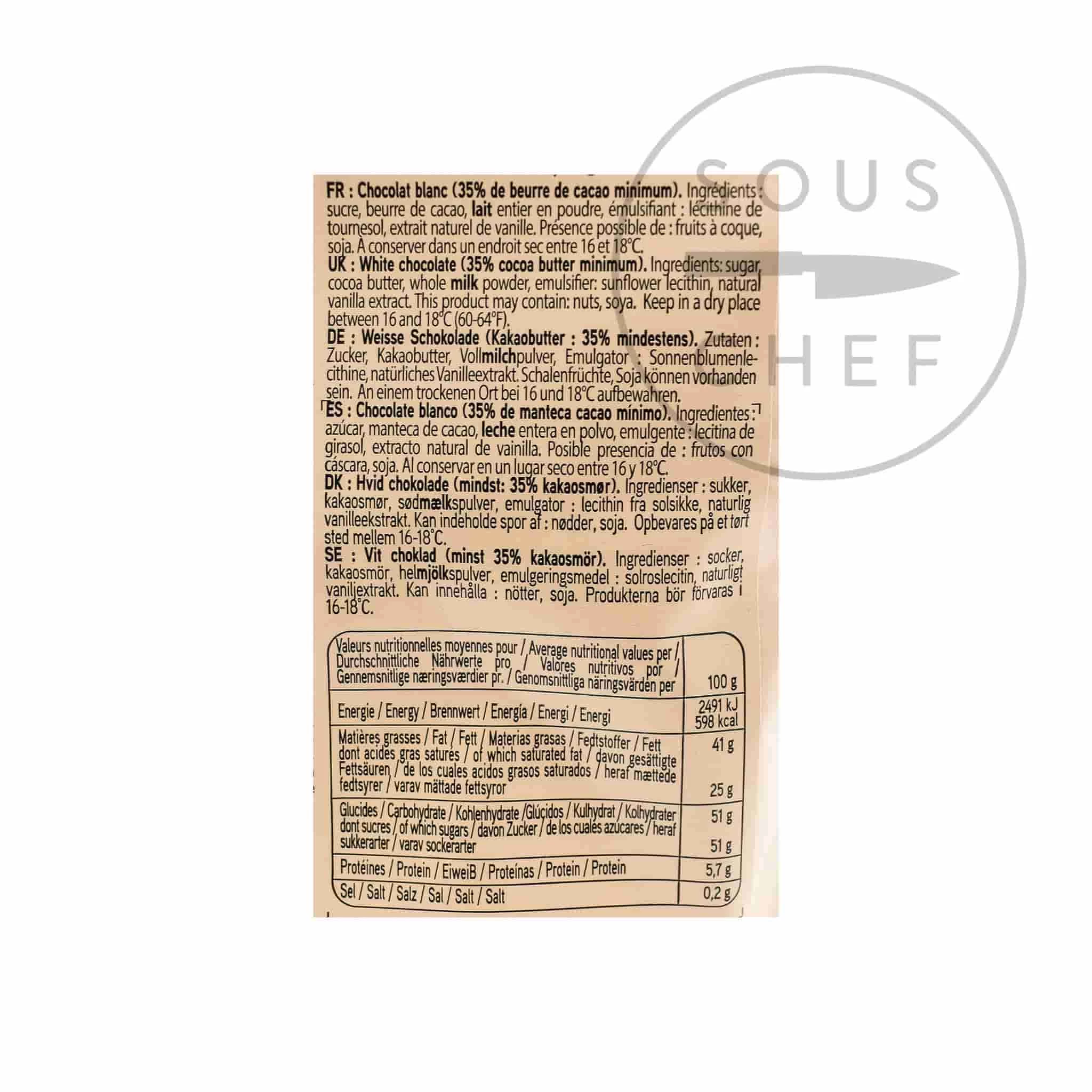 Kochen Schokolade Valrhona Ivoire Weiße Schokolade Chips 5 Kochen Schokolade Valrhona Ivoire Weiße Schokolade Chips – Bild 5