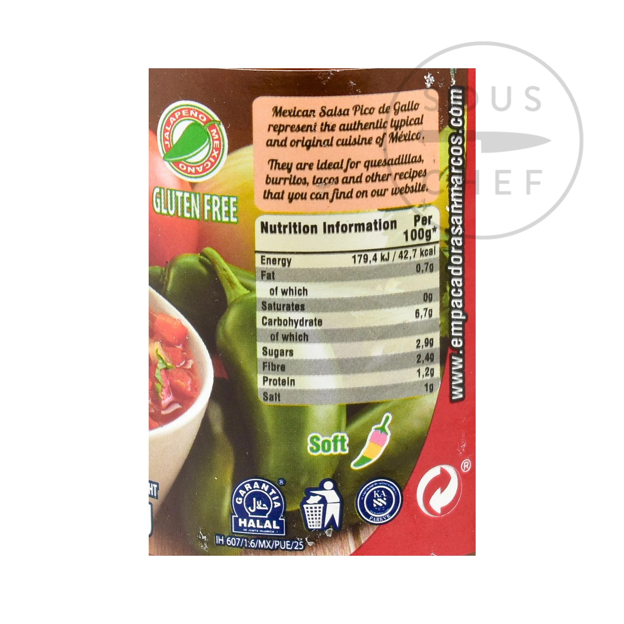 Zutaten San Marcos Salsa Pico De Gallo 230g 2 Zutaten San Marcos Salsa Pico De Gallo 230g – Bild 2