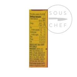 Cholula Knoblauch Heiße Sauce 150ml Zutaten -Deutschland Küchenwaren Verkäufe AM0106 CholulaGarlicHotSauce150ml nutrition 2