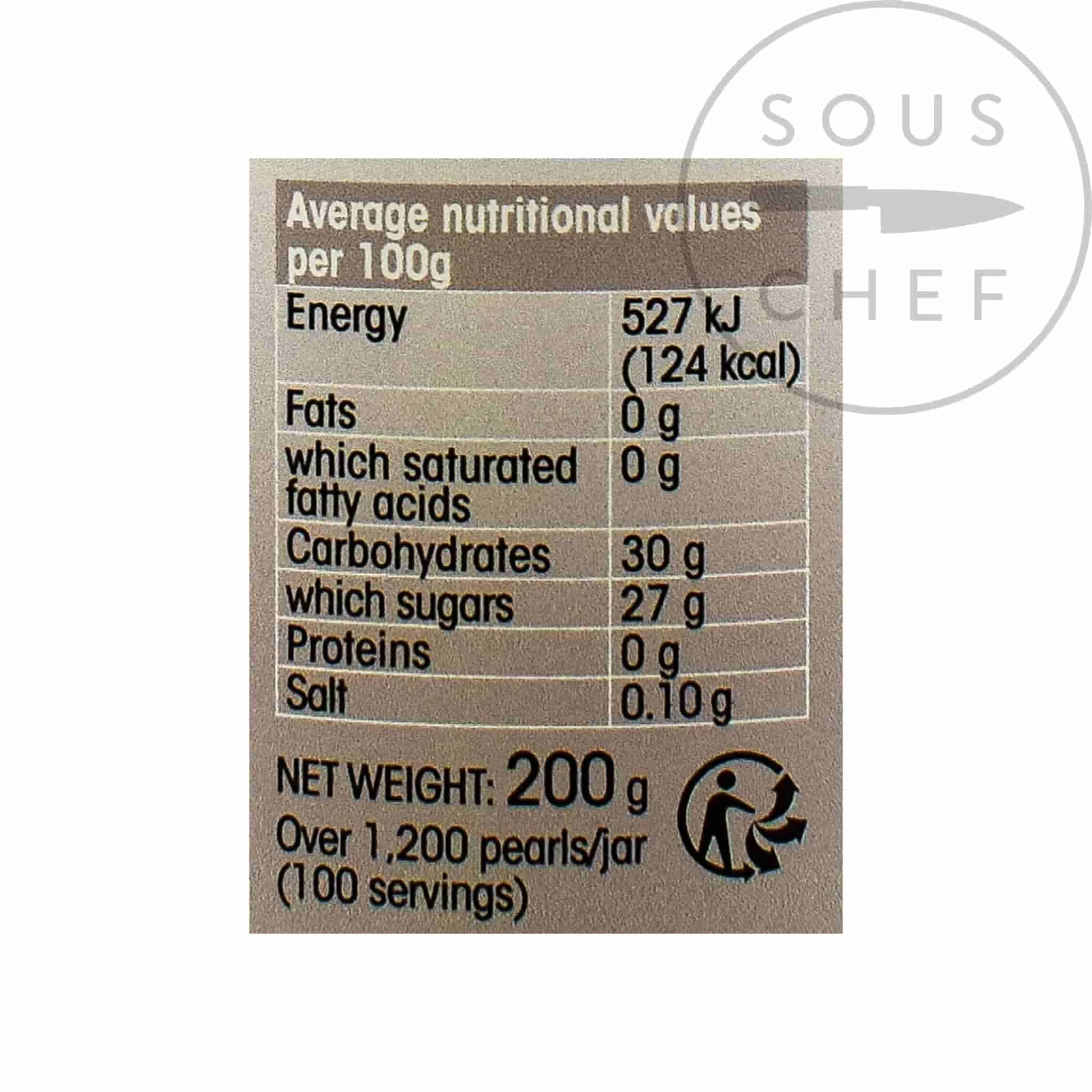 Christine Le Tennier Weiß Balsamic Und Schwarze Trüffel Flavor Pearls Zutaten 3 Christine Le Tennier Weiß Balsamic Und Schwarze Trüffel Flavor Pearls Zutaten – Bild 3