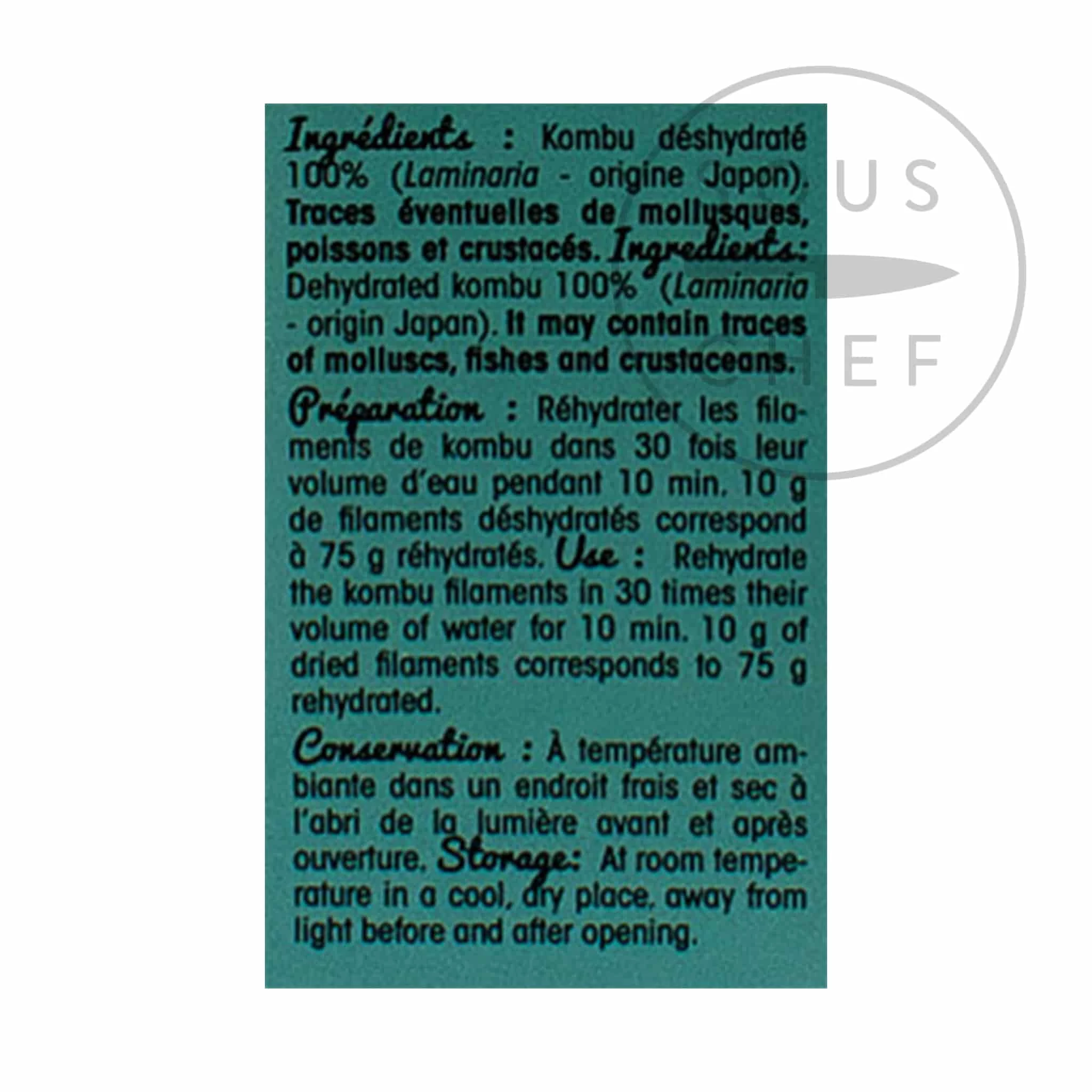 Algues France Algues Frankreich Getrocknet Kombu Filaments 150g 2 Algues France Algues Frankreich Getrocknet Kombu Filaments 150g – Bild 2