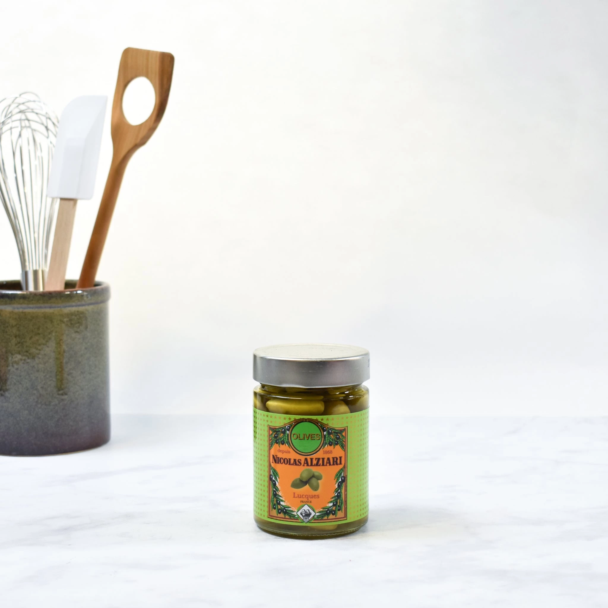 Nicolas Alziari Zutaten Grüne Lucques Oliven 220g 2 Nicolas Alziari Zutaten Grüne Lucques Oliven 220g – Bild 2