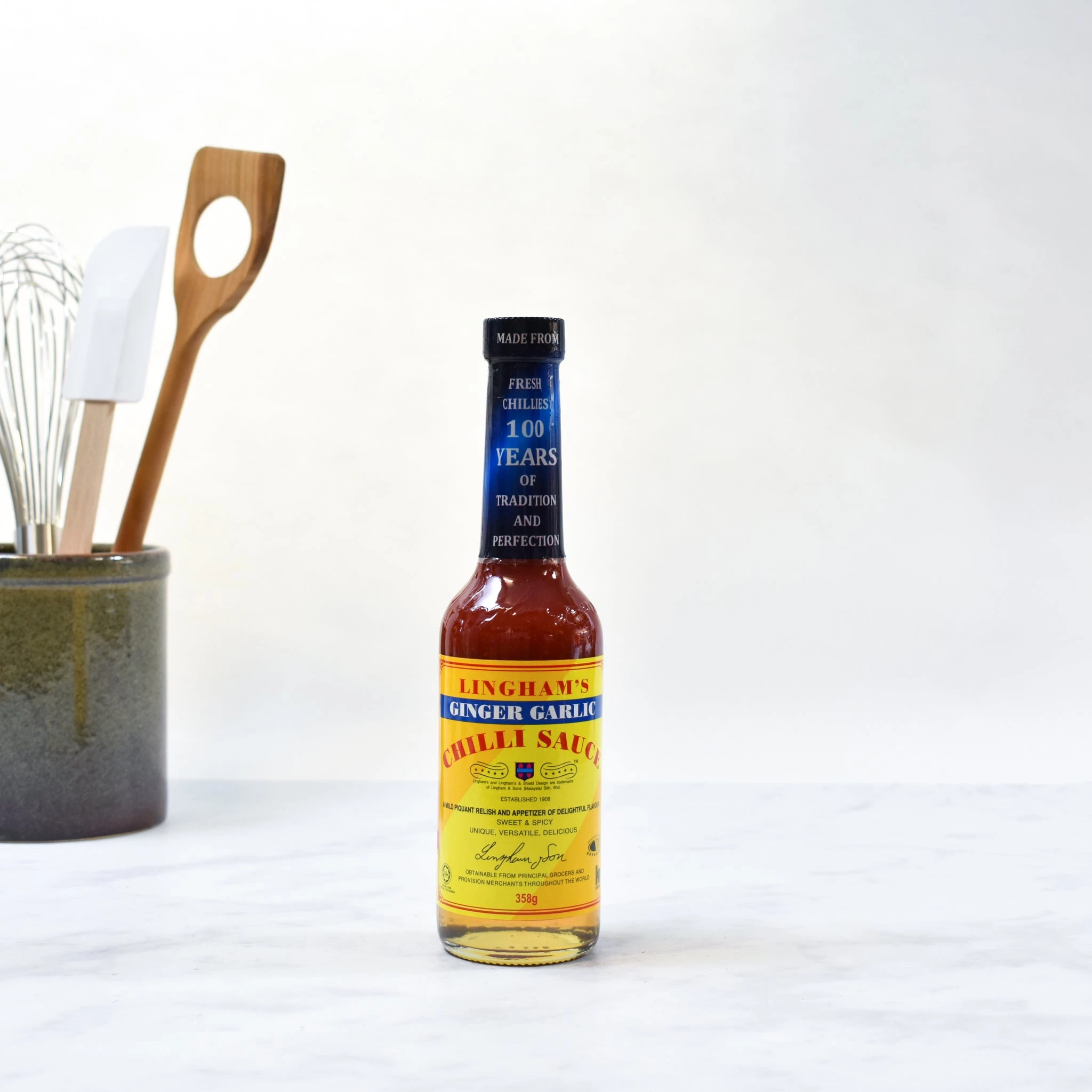 Lingham's Ginger Knoblauch Chili Sauce 358g Zutaten 2 Lingham's Ginger Knoblauch Chili Sauce 358g Zutaten – Bild 2