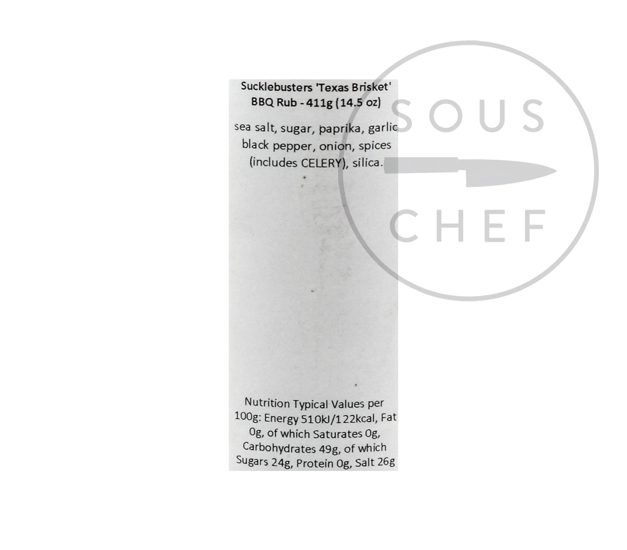 Sucklebusters Texas Brisket BBQ Rub 340g Zutaten 2 Sucklebusters Texas Brisket BBQ Rub 340g Zutaten – Bild 2