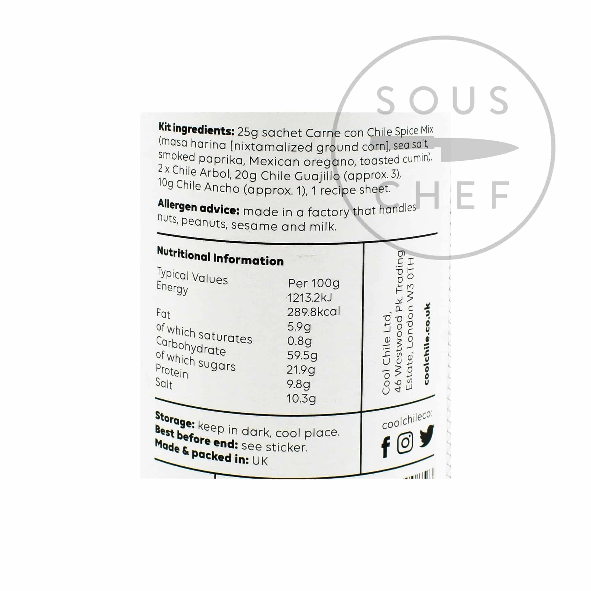 Cool Chile Co Chile Con Carne Kit 55g Zutaten 2 Cool Chile Co Chile Con Carne Kit 55g Zutaten – Bild 2