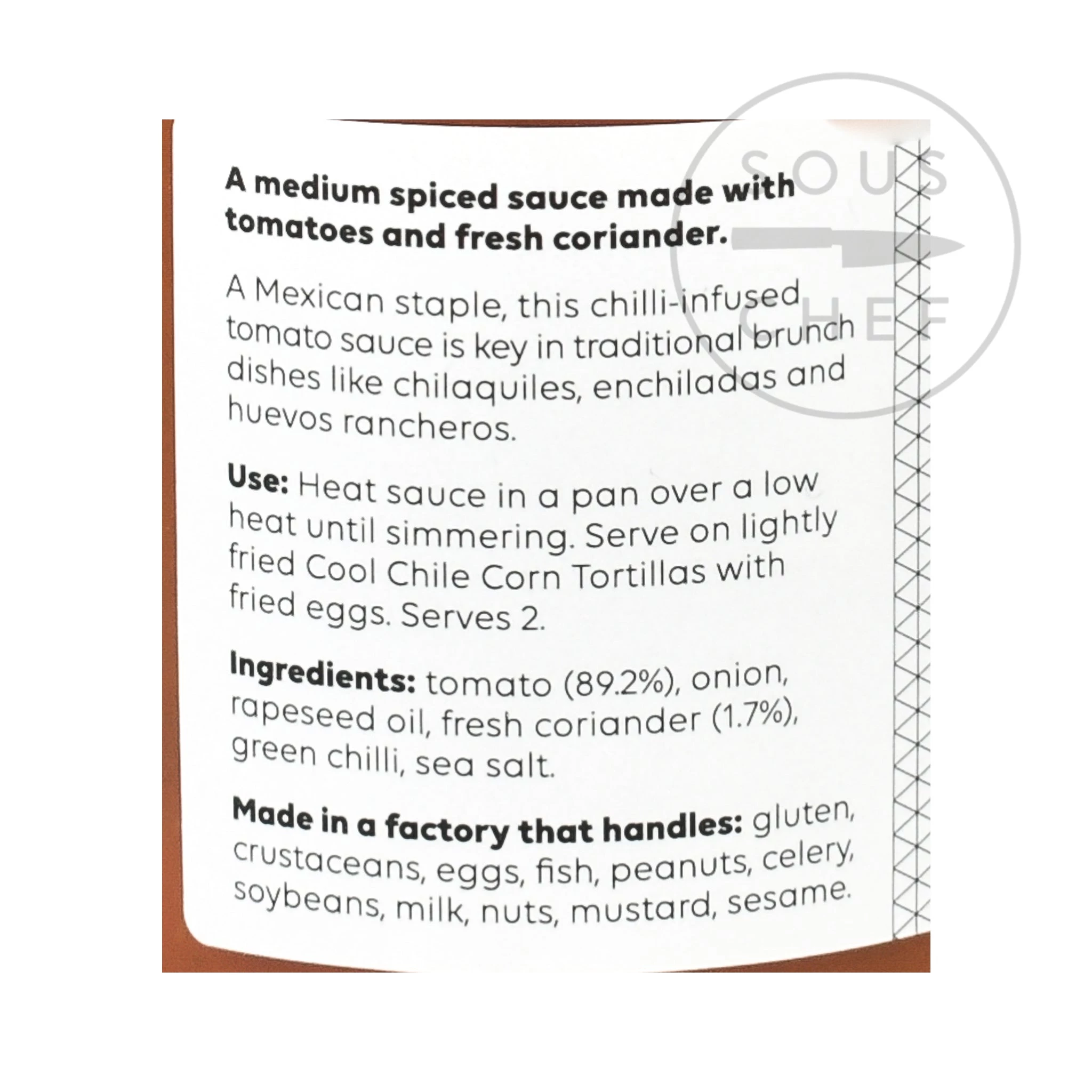 Cool Chile Co Ranchero Sauce 260g Zutaten 2 Cool Chile Co Ranchero Sauce 260g Zutaten – Bild 2