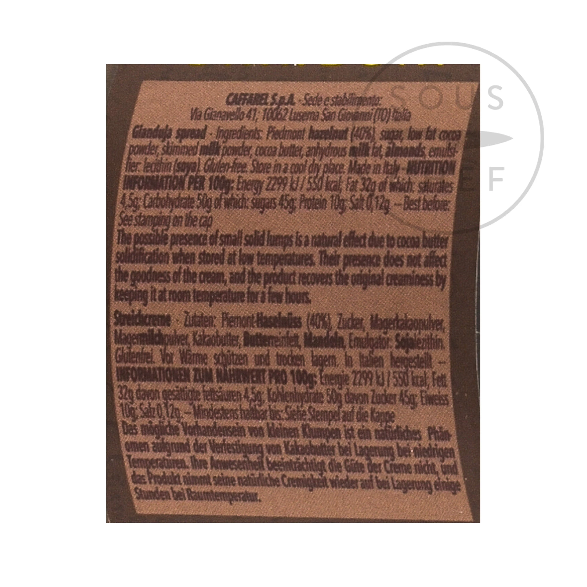 Caffarel Premium Gianduia Verbreitung Mit 40% Haselnüssen 210g 3 Caffarel Premium Gianduia Verbreitung Mit 40% Haselnüssen 210g – Bild 3