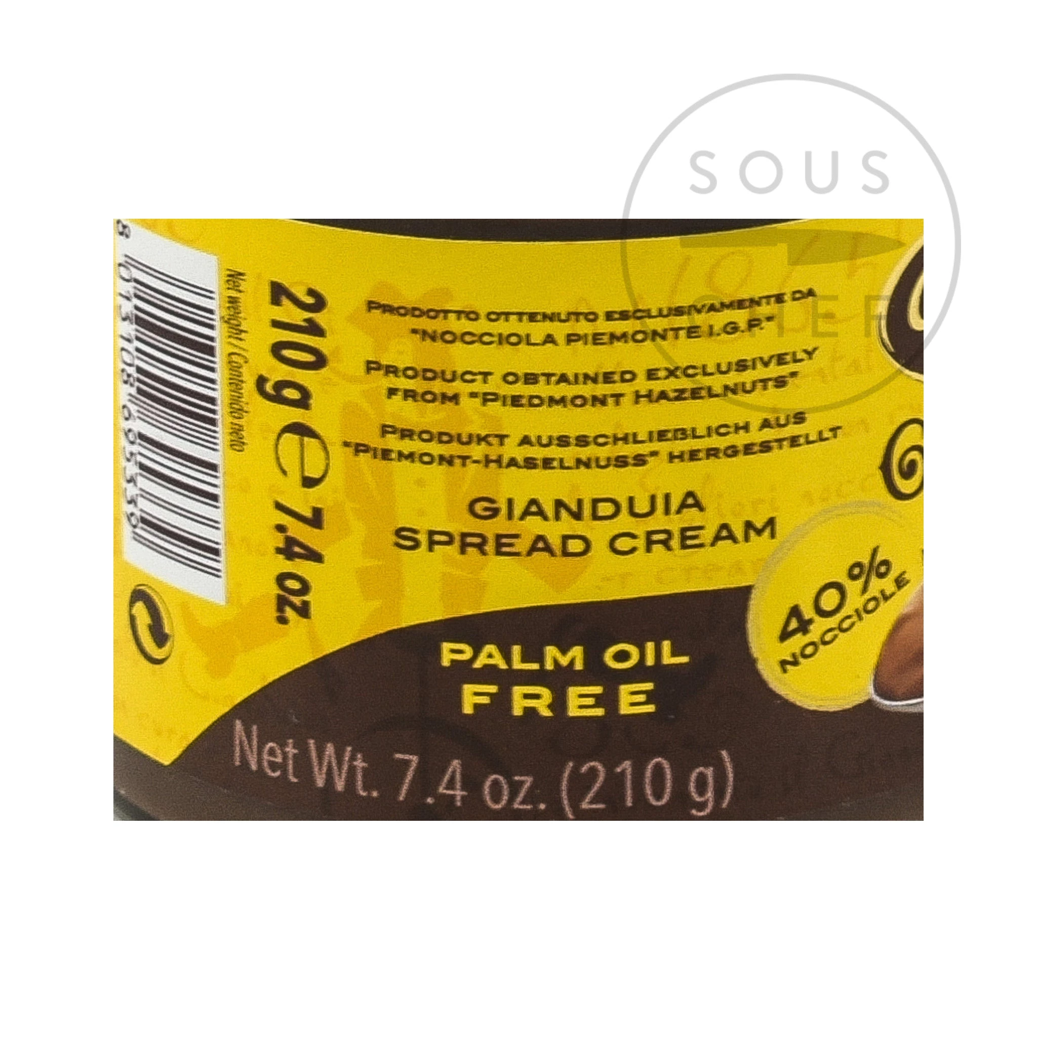 Caffarel Premium Gianduia Verbreitung Mit 40% Haselnüssen 210g 2 Caffarel Premium Gianduia Verbreitung Mit 40% Haselnüssen 210g – Bild 2