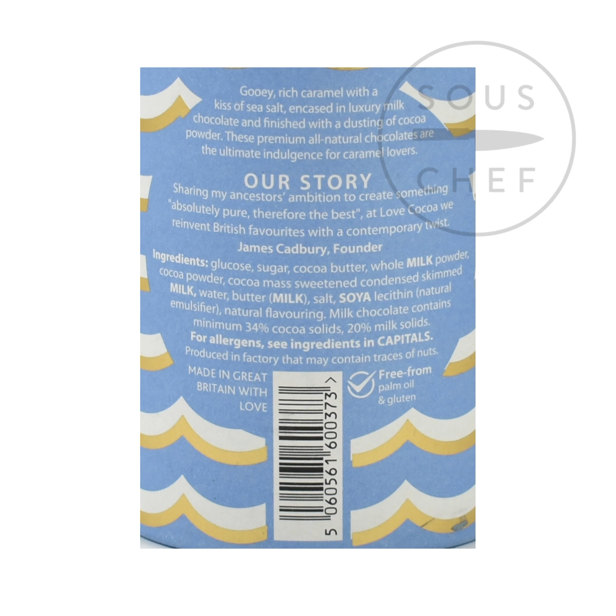 Love Cocoa Liebe Kakao Gesalzen Karamell Trüffel Luxus-Geschenk-Box 150g Zutaten 3 Love Cocoa Liebe Kakao Gesalzen Karamell Trüffel Luxus-Geschenk-Box 150g Zutaten – Bild 3