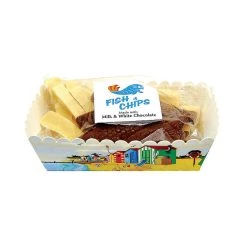 Chocolate Novelties Schokolade Neuheiten Schokolade Fisch & Amp; Chips 125g Zutaten