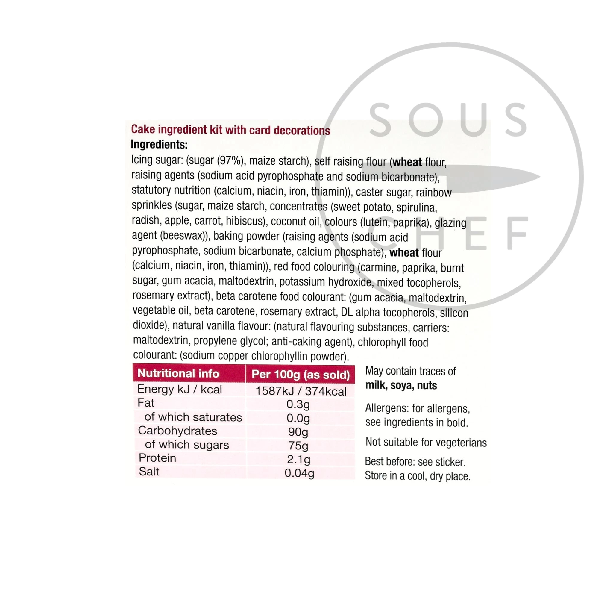 Bakedin Backedin Einhorn Kuchen Backsatz 975g Zutaten 2 Bakedin Backedin Einhorn Kuchen Backsatz 975g Zutaten – Bild 2