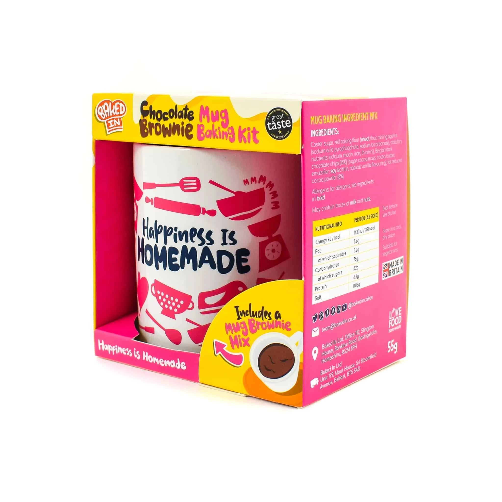 Bakedin Baked In Schokolade Brownie Becher Geschenk Set 55g 2 Bakedin Baked In Schokolade Brownie Becher Geschenk Set 55g – Bild 2