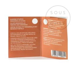 Ole Olives Ole Oliven Manzanilla Oliven Gefüllt Mit Mandel 580g 5 Ole Olives Ole Oliven Manzanilla Oliven Gefüllt Mit Mandel 580g -Deutschland Küchenwaren Verkäufe DG0002 Almond Stuffed Manzanilla Olives nutrition 2