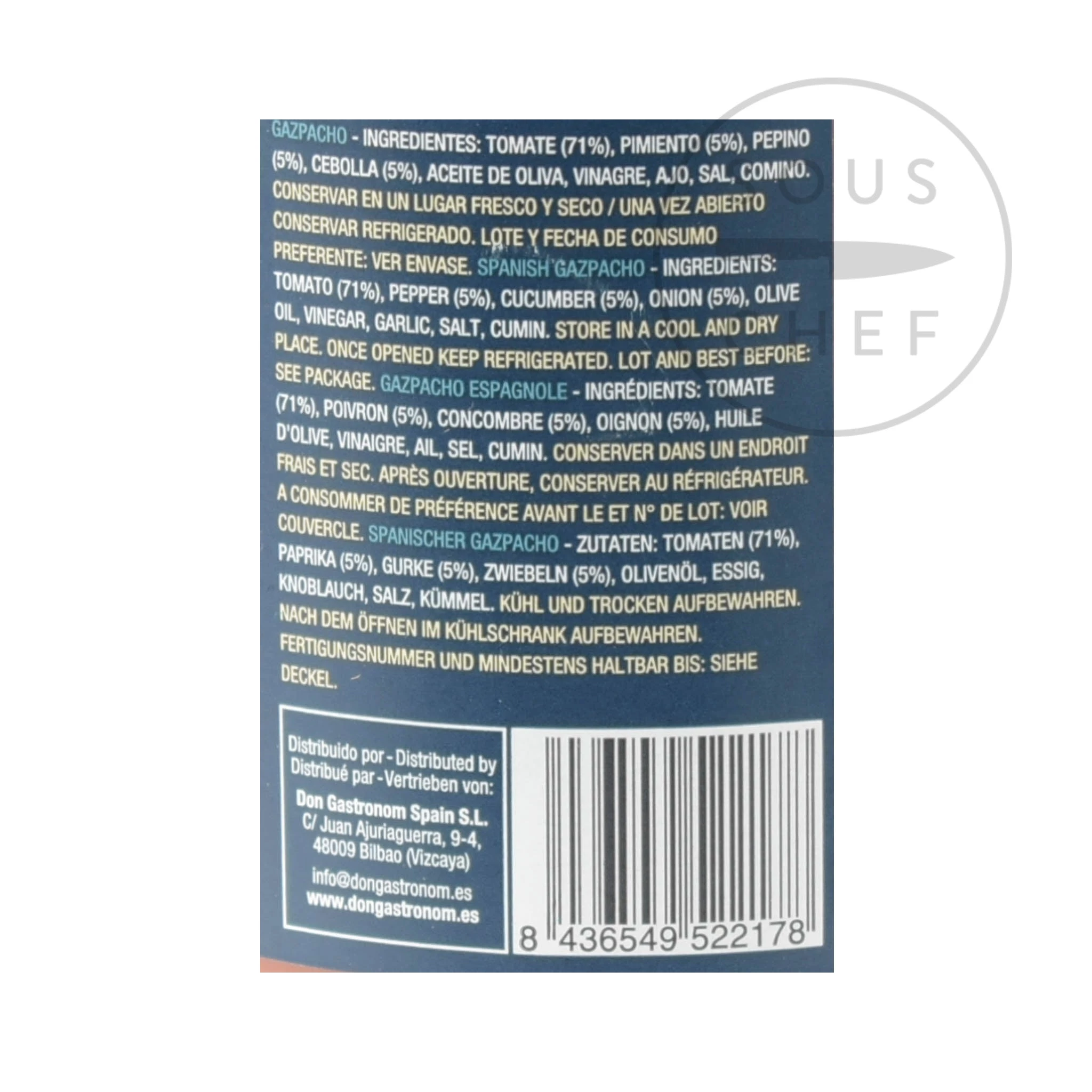 Garden Delights Garten Freude Zutaten Spanisch Gazpacho 490g 2 Garden Delights Garten Freude Zutaten Spanisch Gazpacho 490g – Bild 2