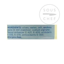 Pujado Solano Manzanilla Oliven Mit Sardellen 1,4kg Zutaten 7 Pujado Solano Manzanilla Oliven Mit Sardellen 1,4kg Zutaten -Deutschland Küchenwaren Verkäufe DL0022 ManzanillaOlivesWithAnchovy1.5kg 2