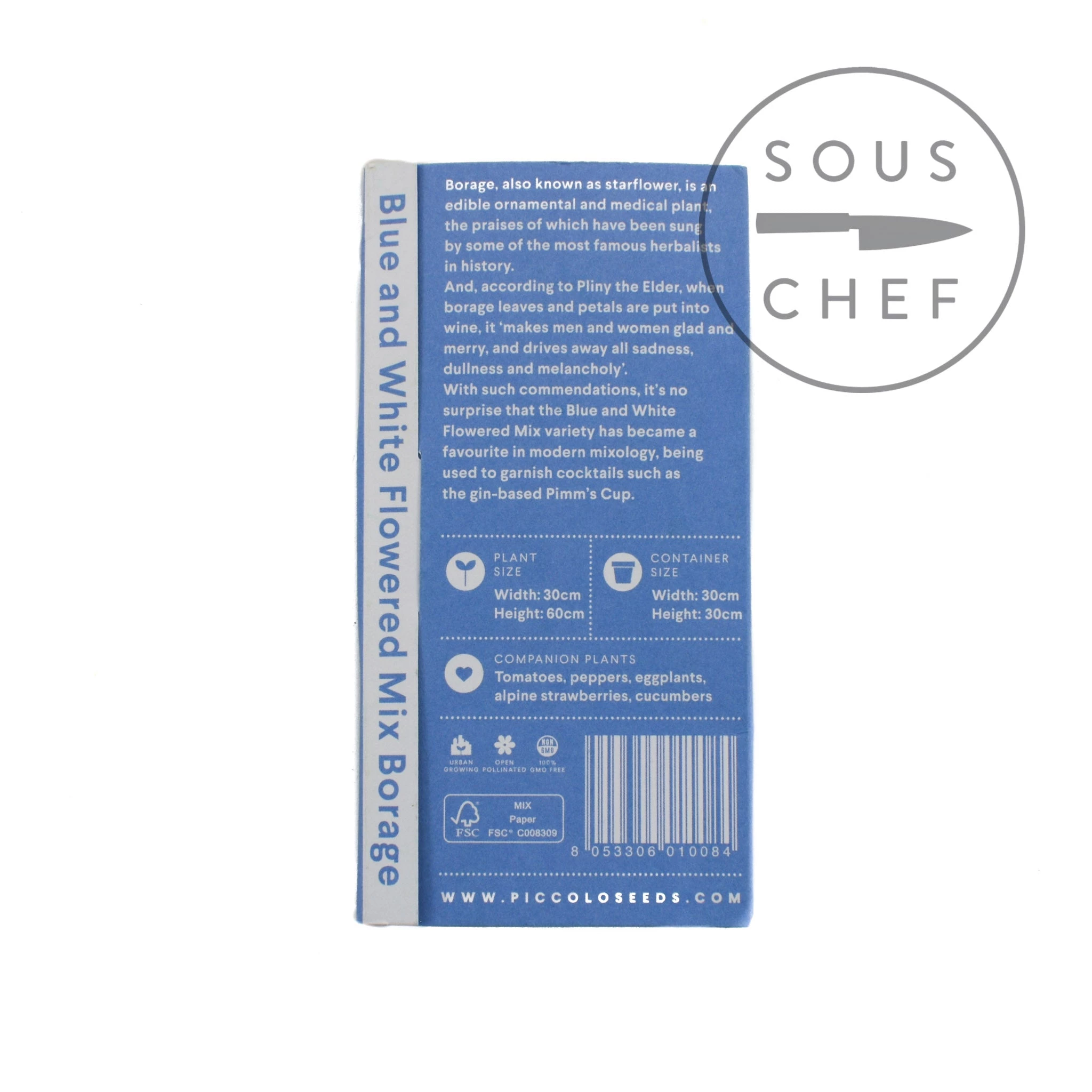 Piccolo White Und Blue Mixed Borage Essbare Blütensamen Zutaten 2 Piccolo White Und Blue Mixed Borage Essbare Blütensamen Zutaten – Bild 2