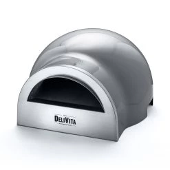 DeliVita Holz Gefeuert Pizza Ofen Hale Grau