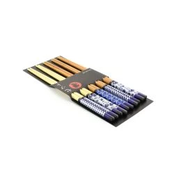 Kiji Stoneware & Ceramics Kiji Steinzeug & Amp; Keramik Blau & Amp; Weiß Gemusterte Chopsticks - 5 Paar Geschirr