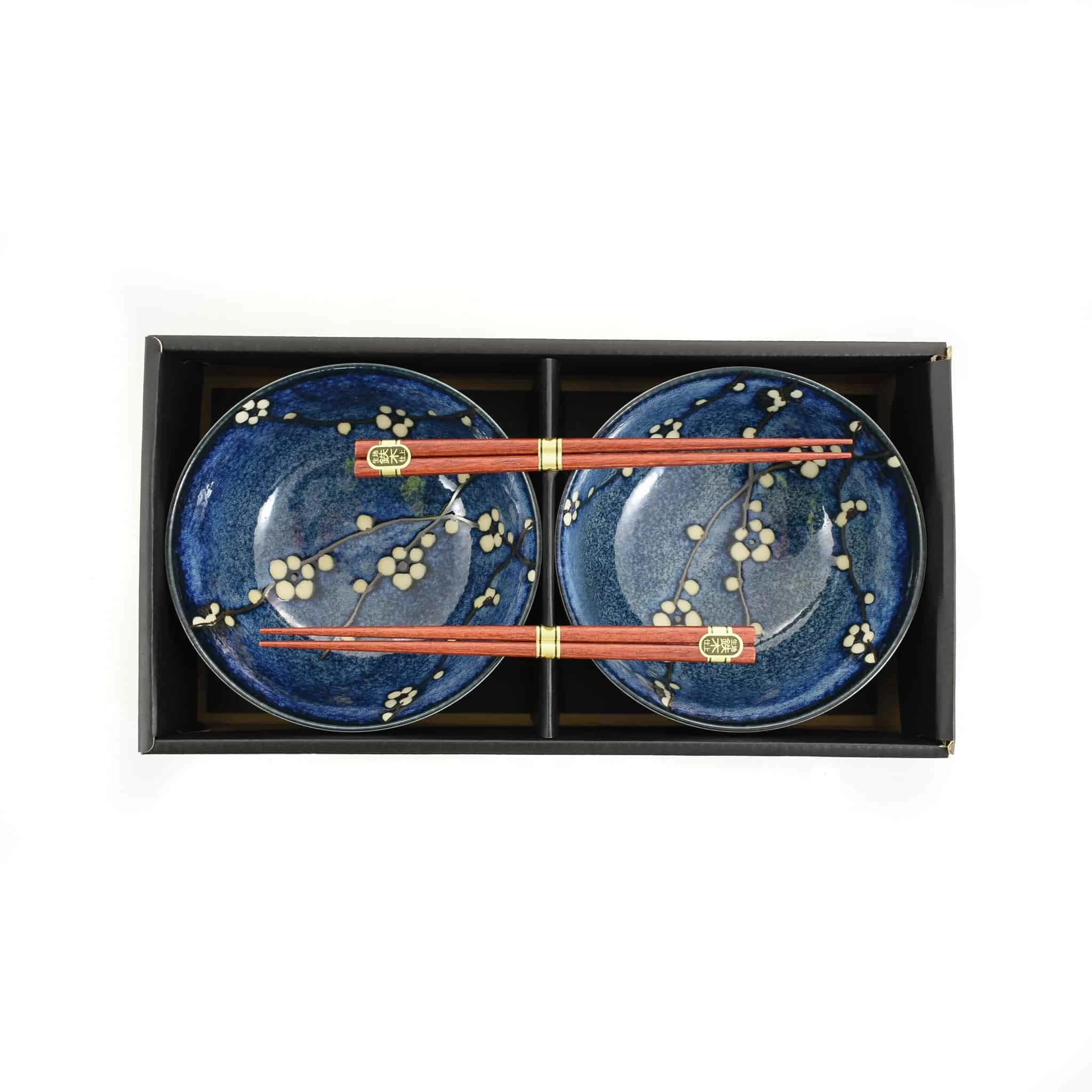 Kiji Stoneware & Ceramics Kiji Steinzeug & Amp; Keramik Blau Sakura Udon Schüssel Set Geschirr 4 Kiji Stoneware & Ceramics Kiji Steinzeug & Amp; Keramik Blau Sakura Udon Schüssel Set Geschirr – Bild 4