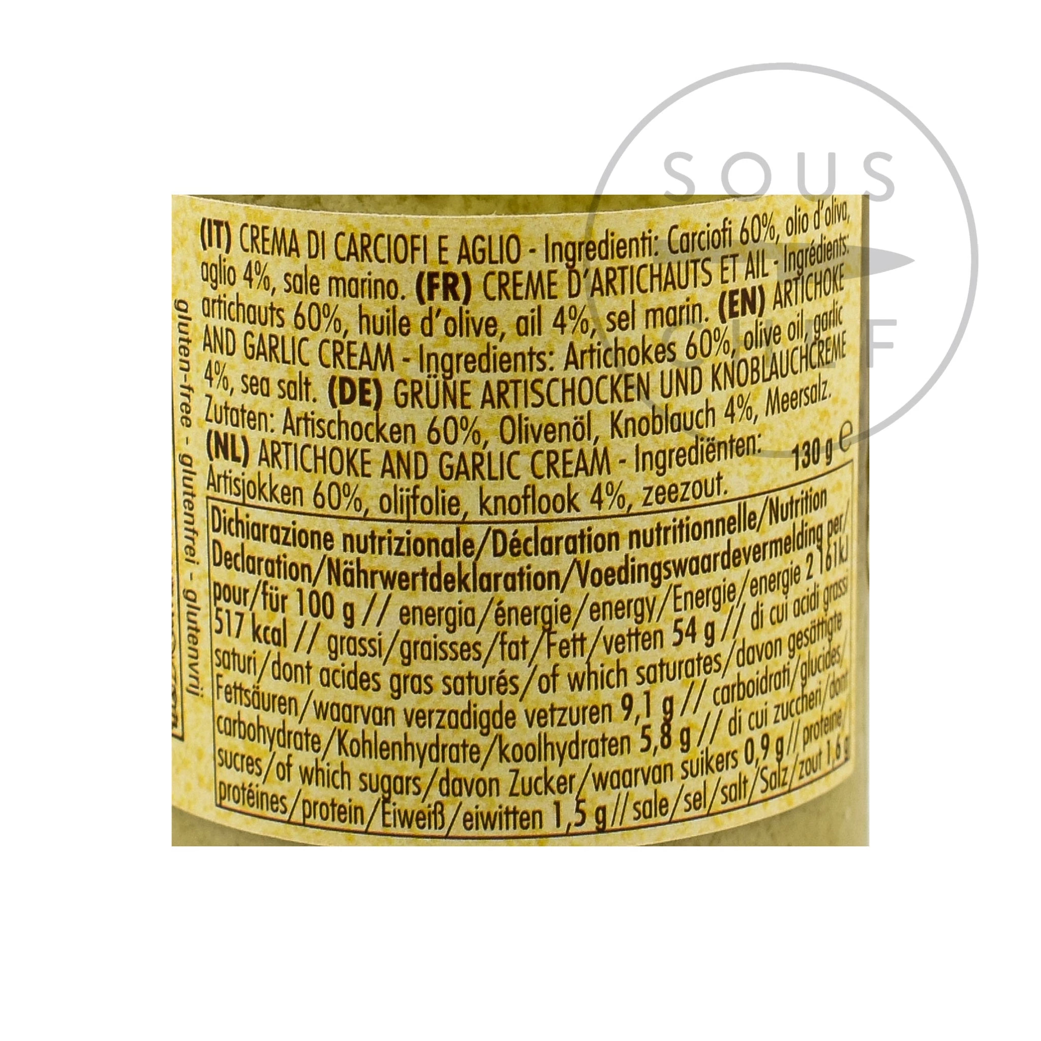 Zutaten La Favorita Artischocke Und Knoblauchcreme 130g 2 Zutaten La Favorita Artischocke Und Knoblauchcreme 130g – Bild 2