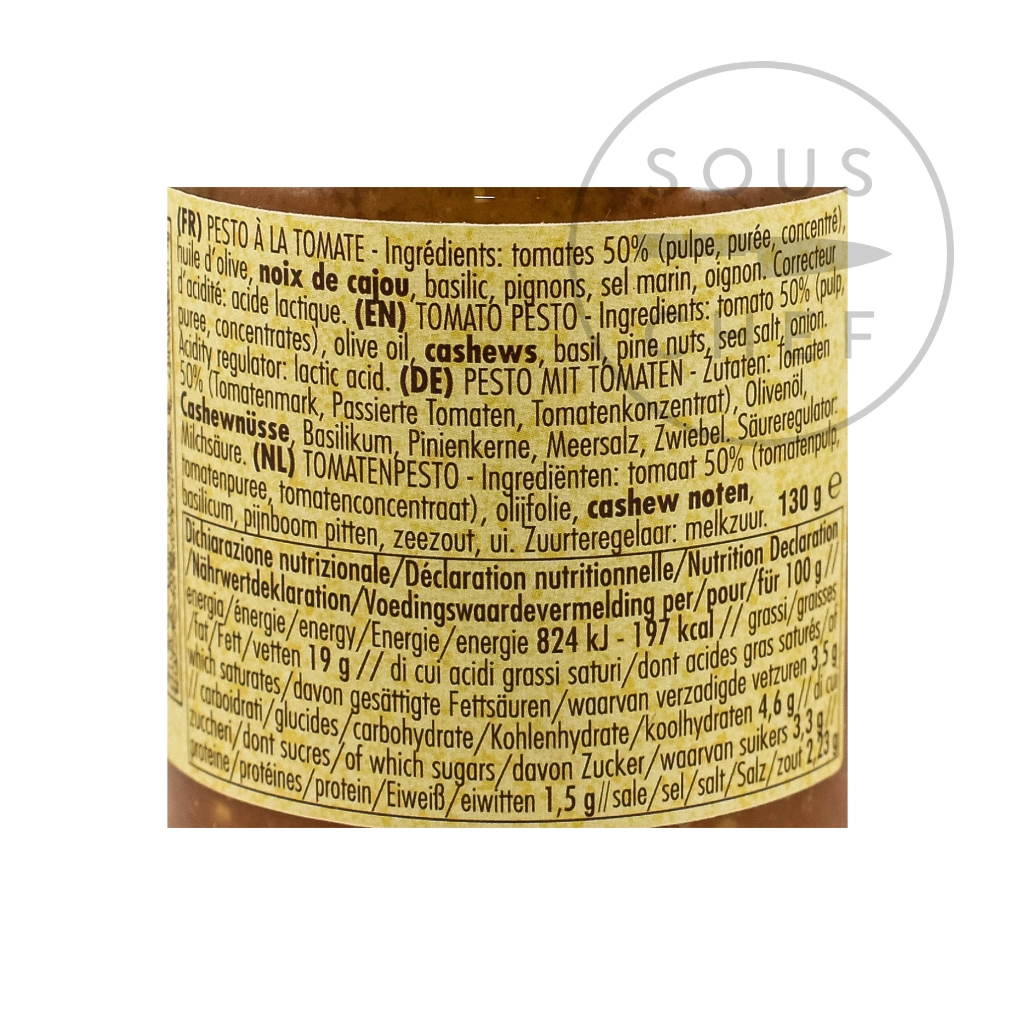 Zutaten La Favorita Tomaten Pesto 130g 2 Zutaten La Favorita Tomaten Pesto 130g – Bild 2