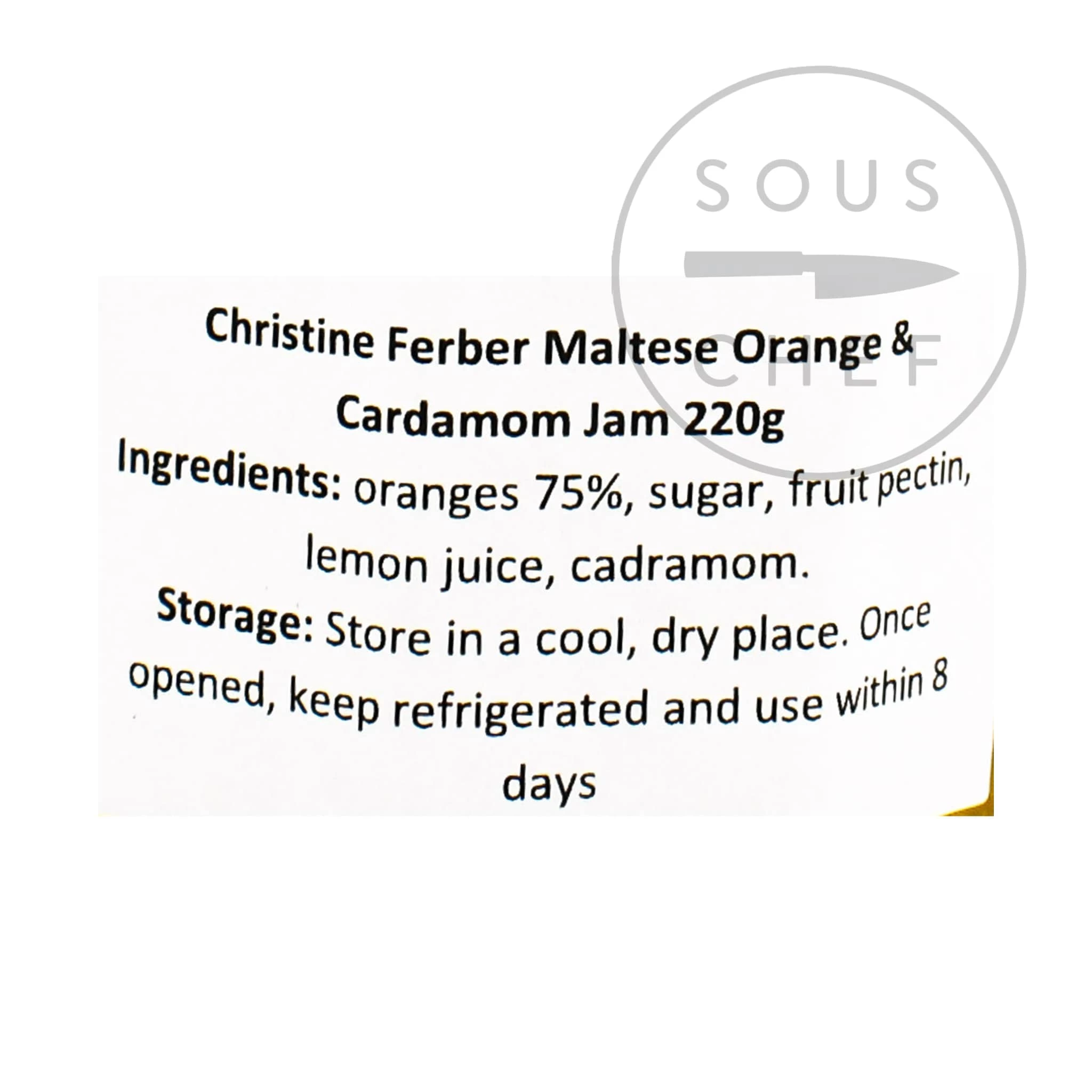 Zutaten Christine Ferber Maltesische Orange & Amp; Kardamom Marmelade 220g 2 Zutaten Christine Ferber Maltesische Orange & Amp; Kardamom Marmelade 220g – Bild 2