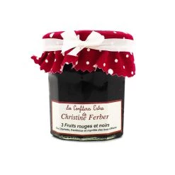 Zutaten Christine Ferber Charlotte Erdbeere, Himbeere & Alsace Blueberry Jam 220g