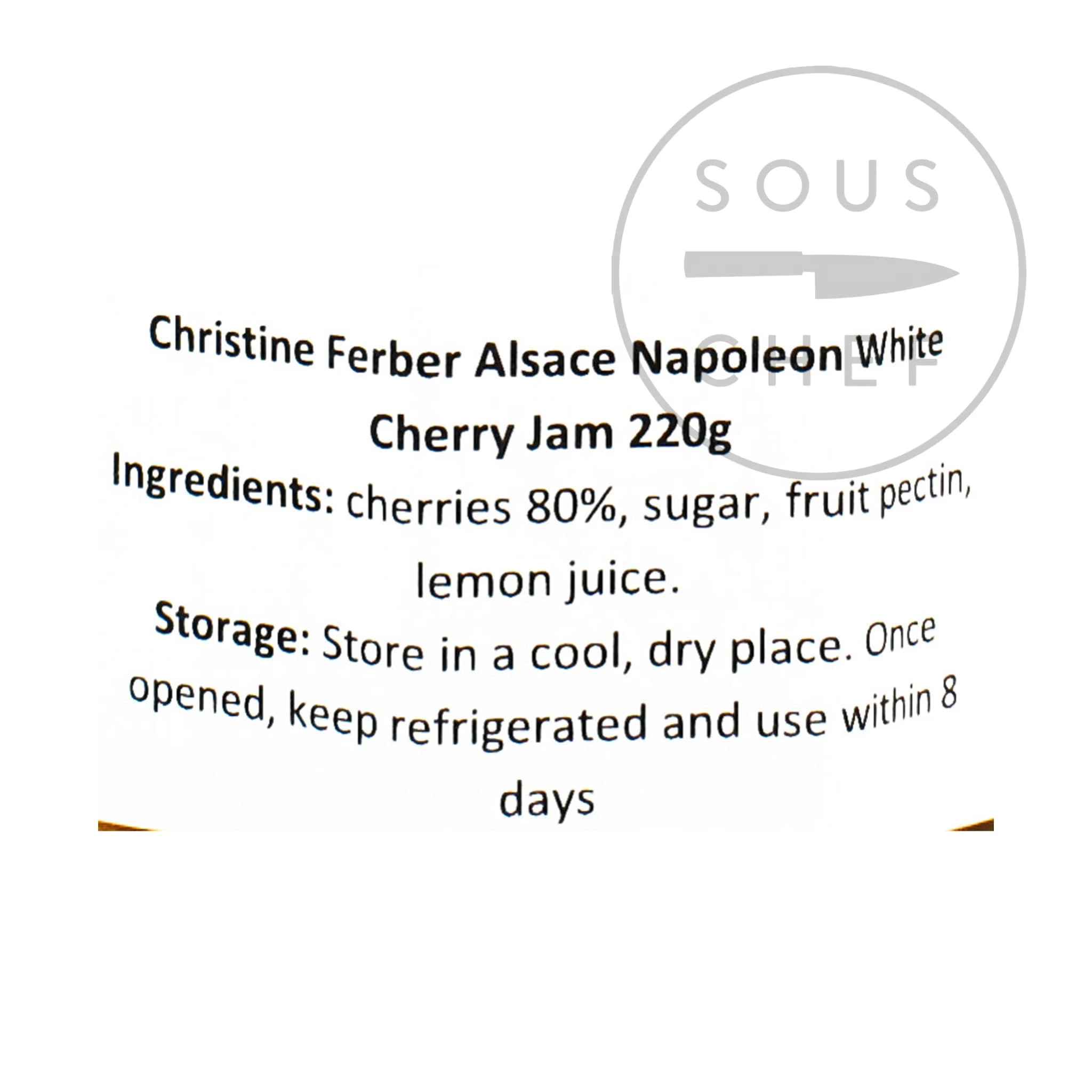 Christine Ferber Alsace Napoleon White Cherry Jam 220g 2 Christine Ferber Alsace Napoleon White Cherry Jam 220g – Bild 2