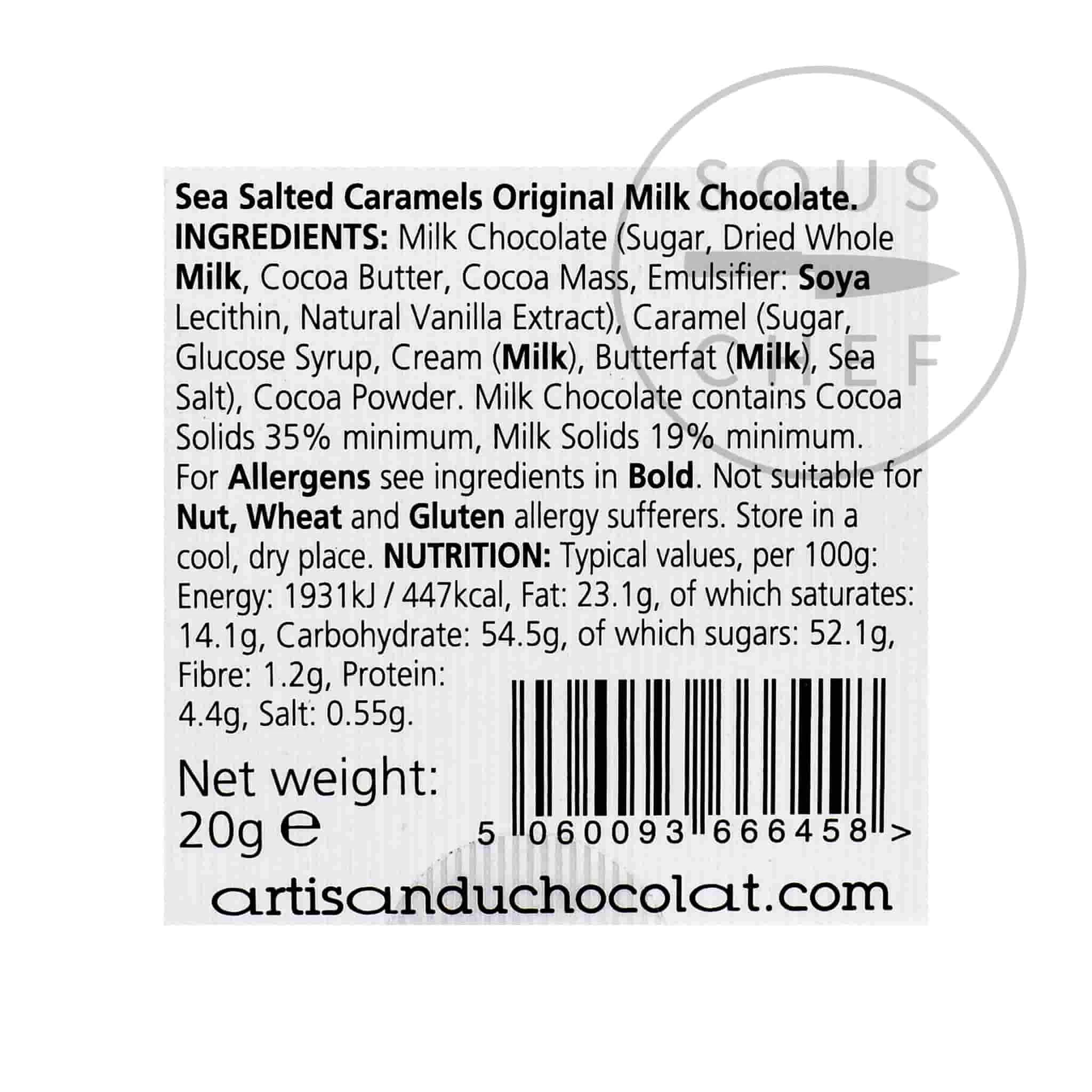 Artisan Du Chocolat Meer Gesalzen Karamell Original Milch Schokolade 2 Artisan Du Chocolat Meer Gesalzen Karamell Original Milch Schokolade – Bild 2