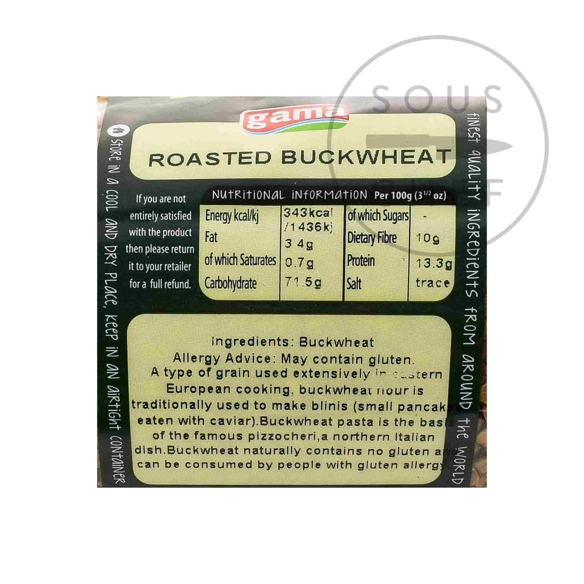 Gama Zutaten Gerösteter Buchweizen 1kg 2 Gama Zutaten Gerösteter Buchweizen 1kg – Bild 2