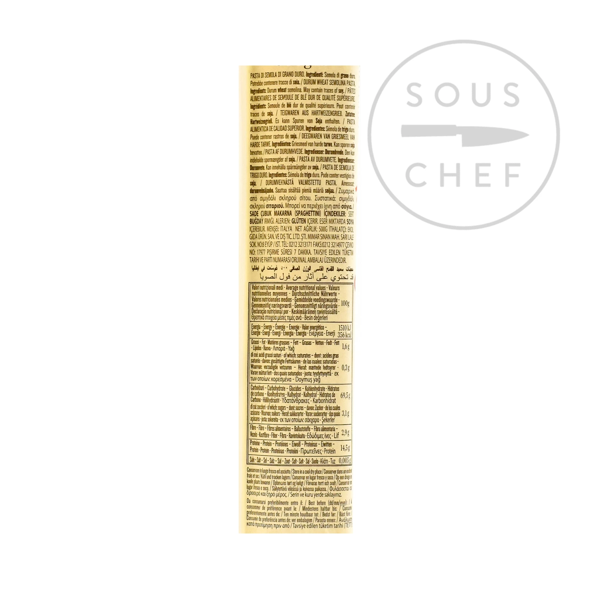 Zutaten Rummo Spaghettini 500g 2 Zutaten Rummo Spaghettini 500g – Bild 2