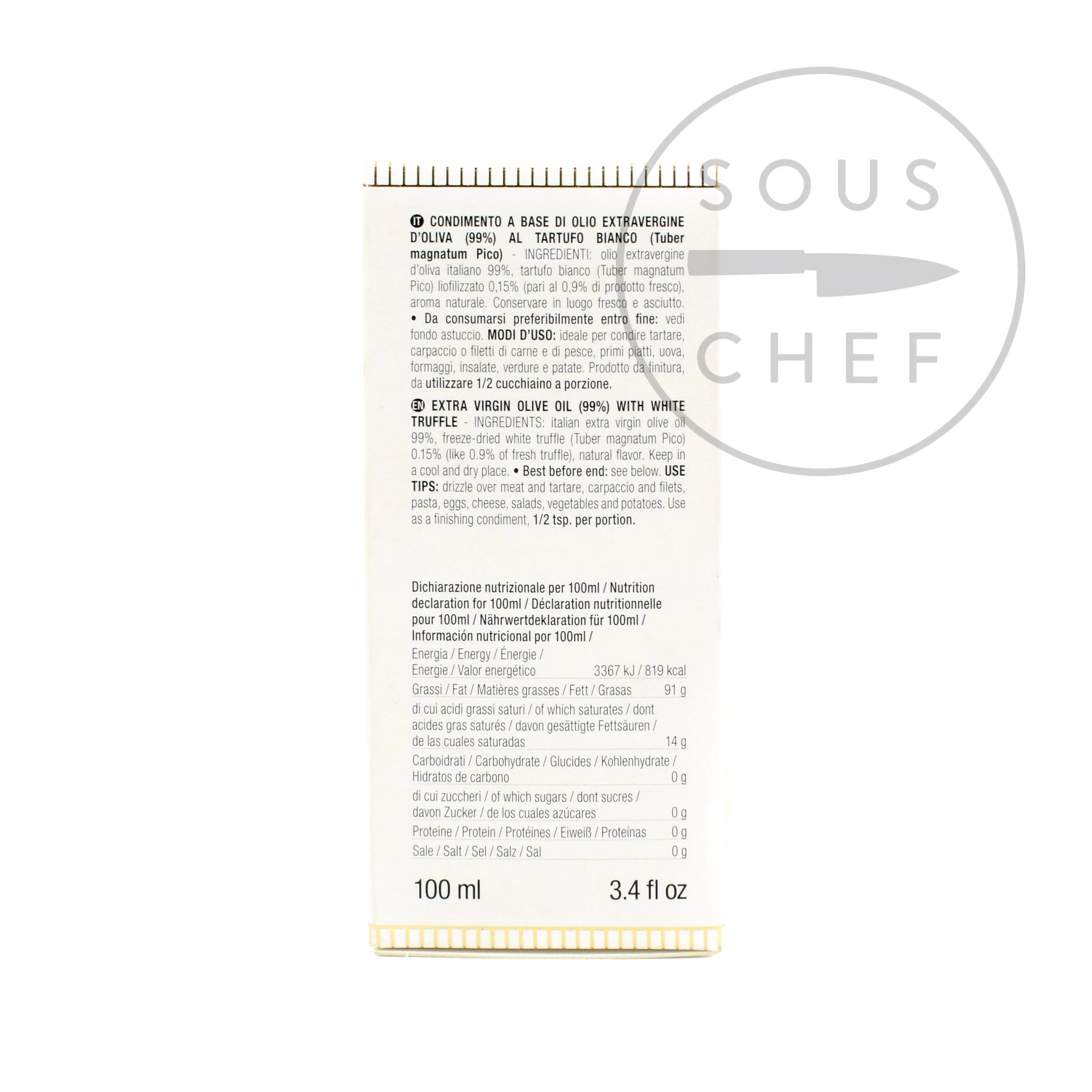 Tartuflanghe Zutaten Extra Natives Olivenöl Mit Weißen Trüffel-Scheiben 100ml 2 Tartuflanghe Zutaten Extra Natives Olivenöl Mit Weißen Trüffel-Scheiben 100ml – Bild 2