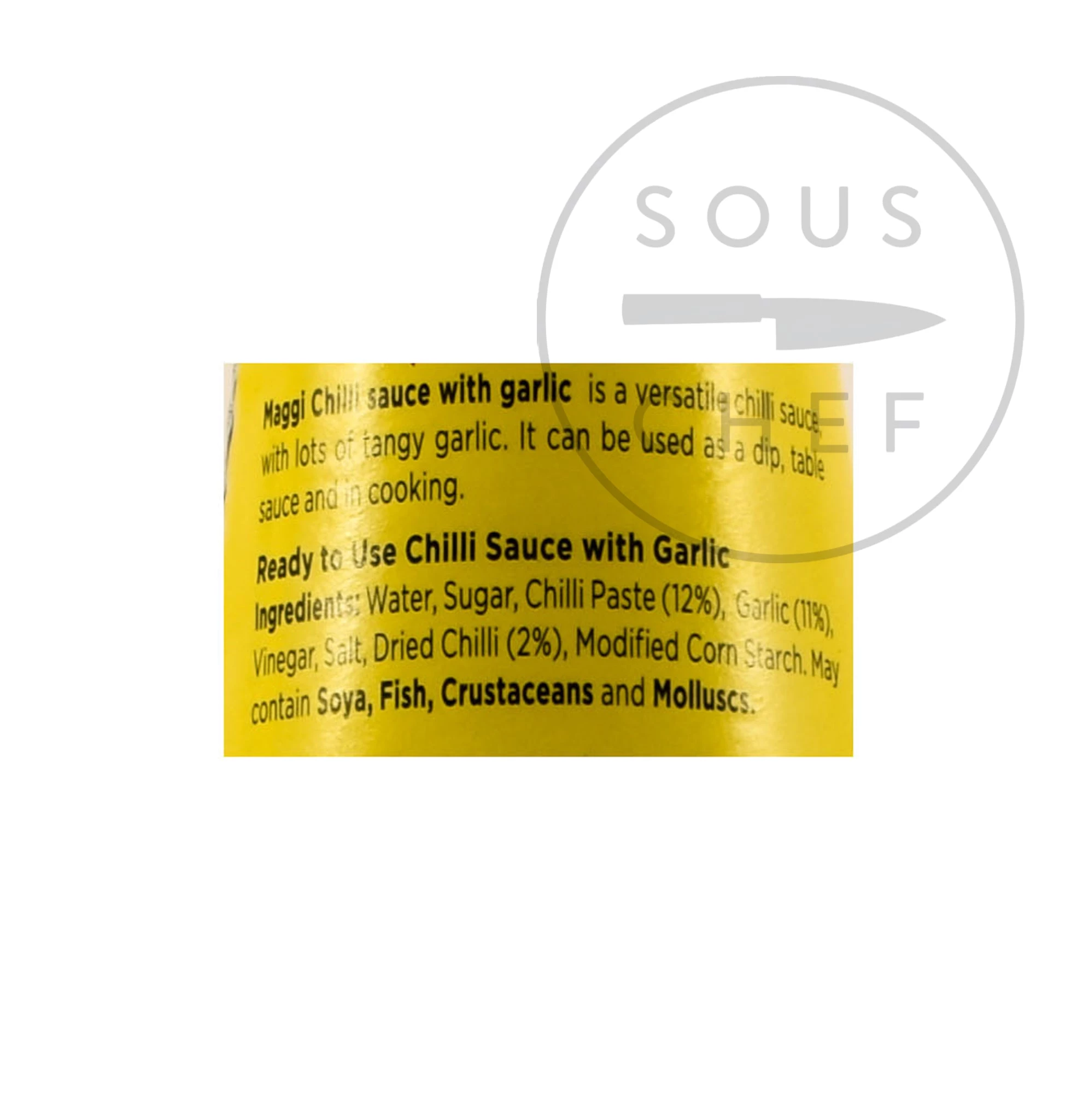 Zutaten MAGGI Chili Knoblauchsoße 305g 2 Zutaten MAGGI Chili Knoblauchsoße 305g – Bild 2