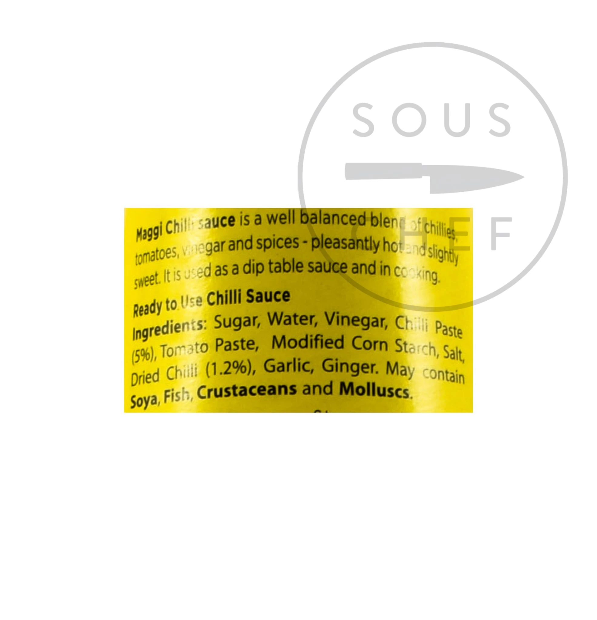 MAGGI Chili Sauce 305g Zutaten 2 MAGGI Chili Sauce 305g Zutaten – Bild 2