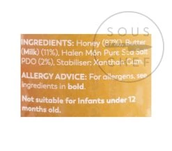 Halen Môn Salzbutter Honig 225g Zutaten -Deutschland Küchenwaren Verkäufe HL0012 HalenMonSaltedButterHoney225gnutrition