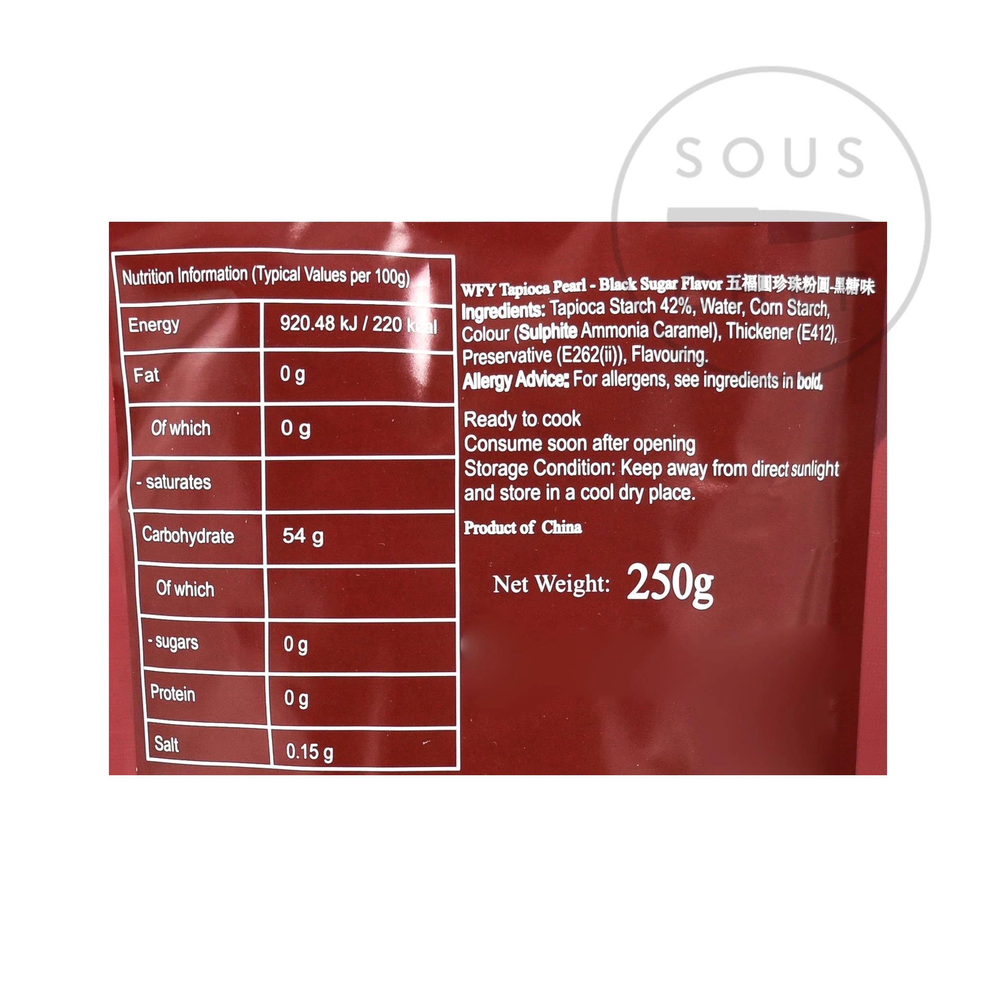 WuFuYuan Schnellkochen Schwarze Tapiokaperlen 250g 3 WuFuYuan Schnellkochen Schwarze Tapiokaperlen 250g – Bild 3