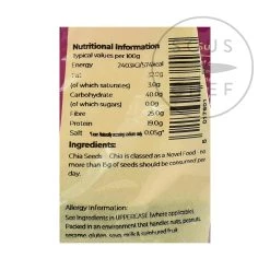 Suma Foods Suma Lebensmittel Chia Samen 250g -Deutschland Küchenwaren Verkäufe IF0024 ChiaSeeds250g BoP