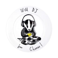 Jimbob Art Geschirr Wird DJ Für Käse! Side Plate 20cm