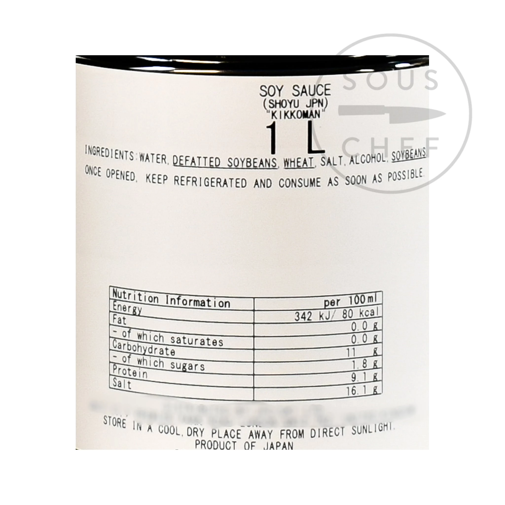 Kikkoman Shoyu Dunkle Sojasoße 1l Zutaten 2 Kikkoman Shoyu Dunkle Sojasoße 1l Zutaten – Bild 2