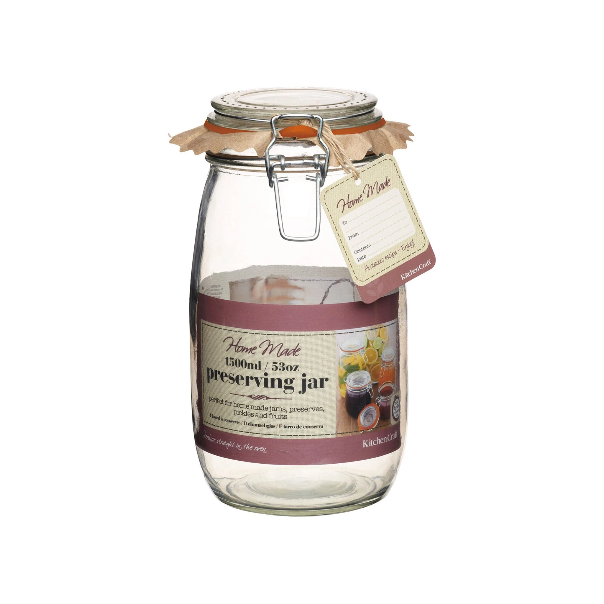 Kitchencraft Küchengeschirr Konservieren Jar 1500ml Küchengeschirr 1 Kitchencraft Küchengeschirr Konservieren Jar 1500ml Küchengeschirr