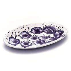 Kapka Splatter Madness Emaille Oval Servierplatte Lila 31cm Emaille - Kapka