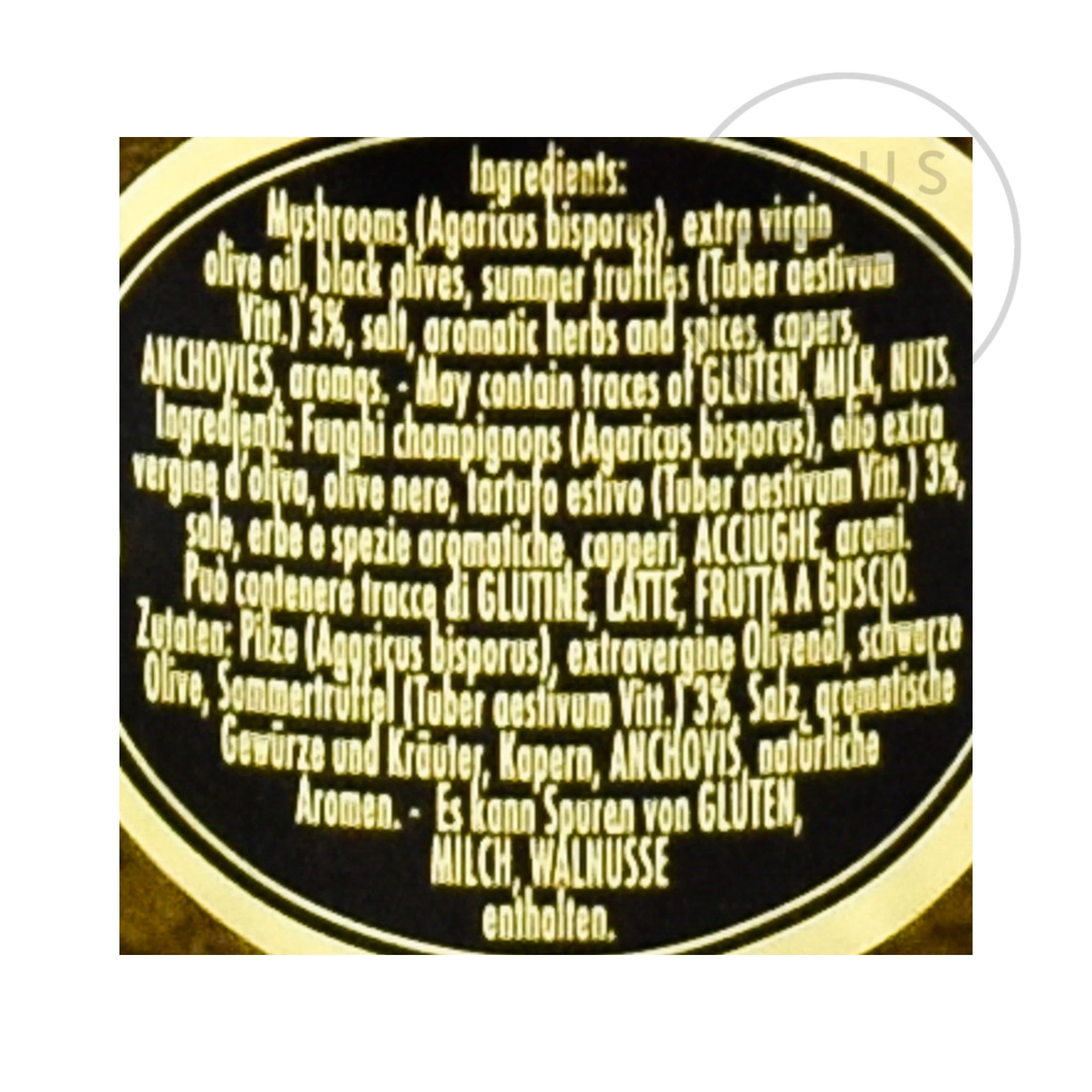 Marini Azzolini Getrüffelte Sauce Mit Oliven & Amp; Sardellen 80g Zutaten 3 Marini Azzolini Getrüffelte Sauce Mit Oliven & Amp; Sardellen 80g Zutaten – Bild 3