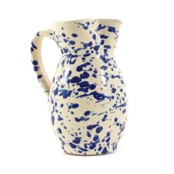 Puglia Handmade Puglia Handgefertigtes Geschirr Puglia Blauer Splatter Pitcher