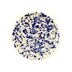 Puglia Handmade Puglia Handgefertigtes Geschirr Puglia Blauer Splatter Seitenplatte 19cm