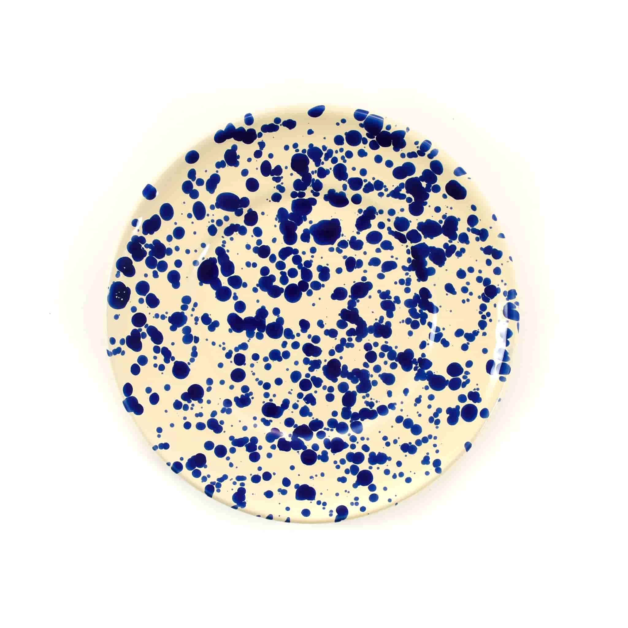 Puglia Handmade Puglia Handgefertigtes Geschirr Puglia Blauer Splatter Seitenplatte 19cm 1 Puglia Handmade Puglia Handgefertigtes Geschirr Puglia Blauer Splatter Seitenplatte 19cm