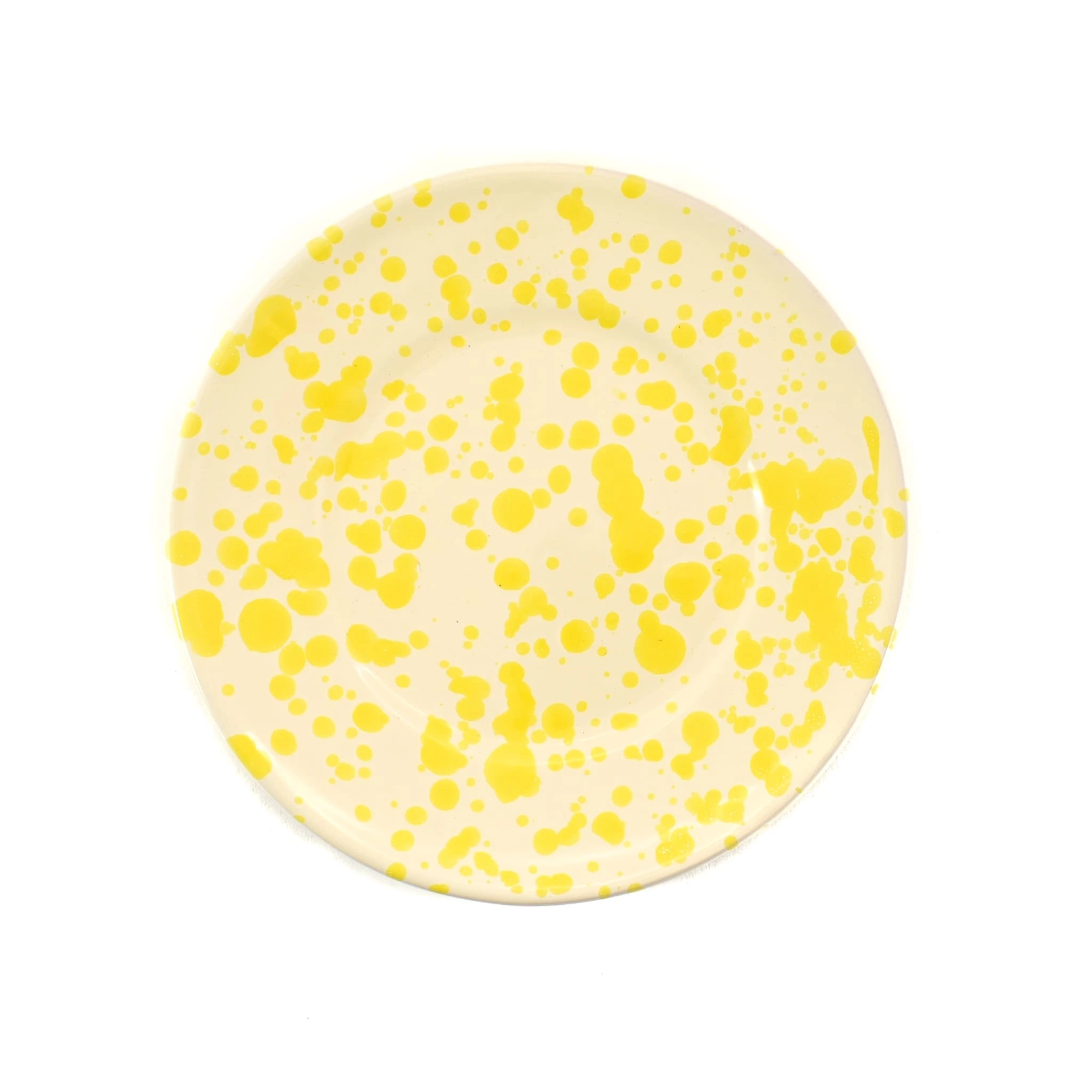 Puglia Handmade Apulien Handarbeit Apulien Gelb Splatter Seitenplatte 19cm 1 Puglia Handmade Apulien Handarbeit Apulien Gelb Splatter Seitenplatte 19cm