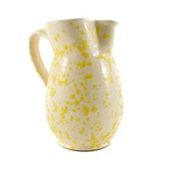 Puglia Handmade Puglia Handgefertigtes Geschirr Puglia Gelbe Platte Keramik-Pitcher