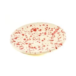 Puglia Handmade Puglia Handgefertigtes Geschirr Puglia Roter Splatter Seitenplatte 19cm -Deutschland Küchenwaren Verkäufe NC0040 PugliaRedSplatterSidePlate19cm var2
