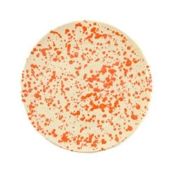 Puglia Handmade Puglia Handgefertigtes Geschirr Puglia Orange Splatter Dinner Teller 27cm