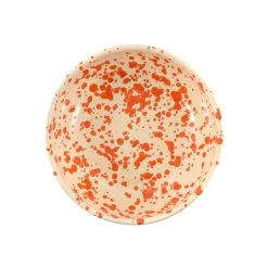 Puglia Handmade Puglia Handgefertigte Puglia Orange Splatter Schale 19cm Geschirr -Deutschland Küchenwaren Verkäufe NC0055 PugliaOrangeSplatterBowl19cm